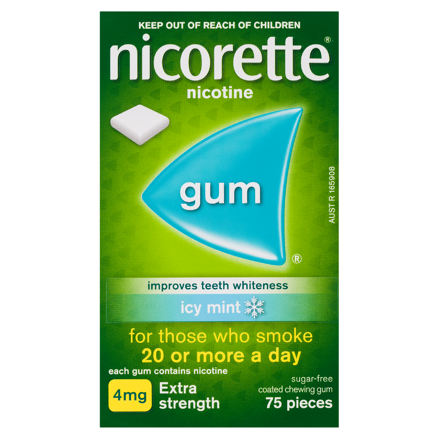 Nicorette Extra Strength Chewing Gum 4mg - Icy Mint