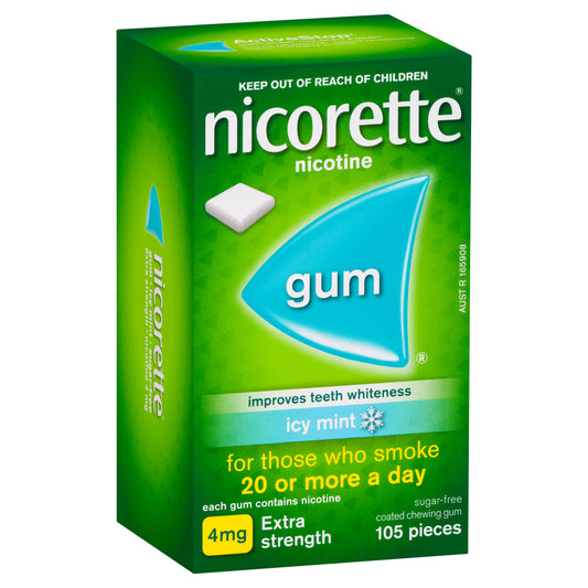 Nicorette Extra Strength Chewing Gum 4mg - Icy Mint