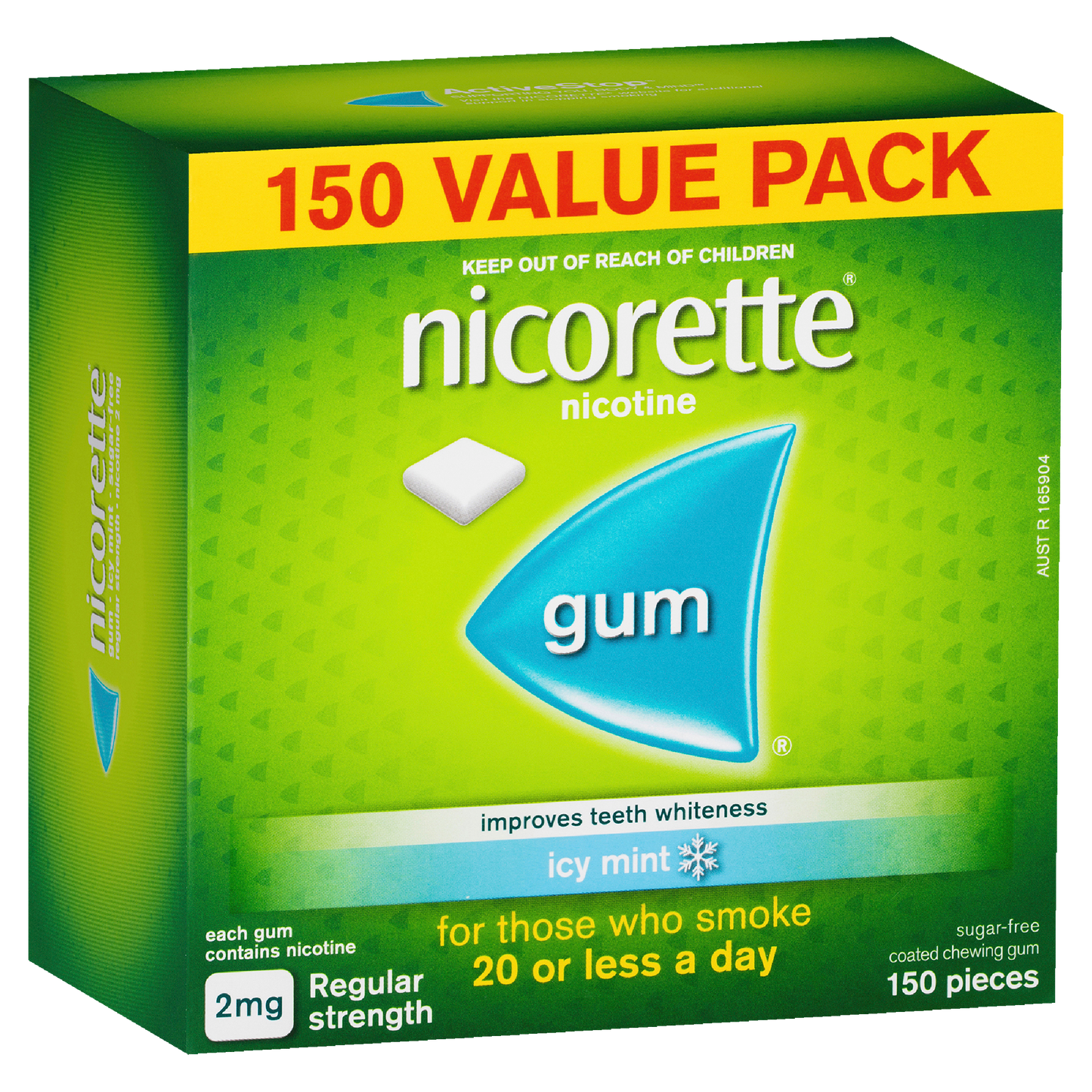 Nicorette Regular Strength Chewing Gum 2mg - Icy Mint